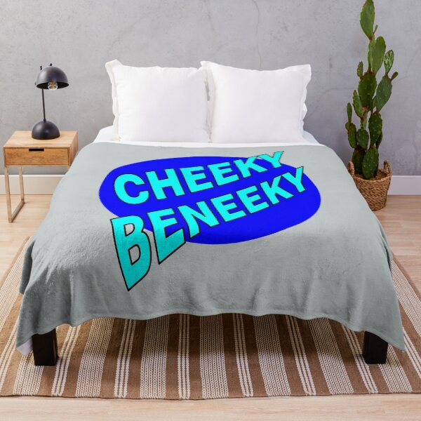 Item preview, Cheeky Beneeky, Light Blue Bold Font on Blue Circle designed and sold by AASparksDesigns.