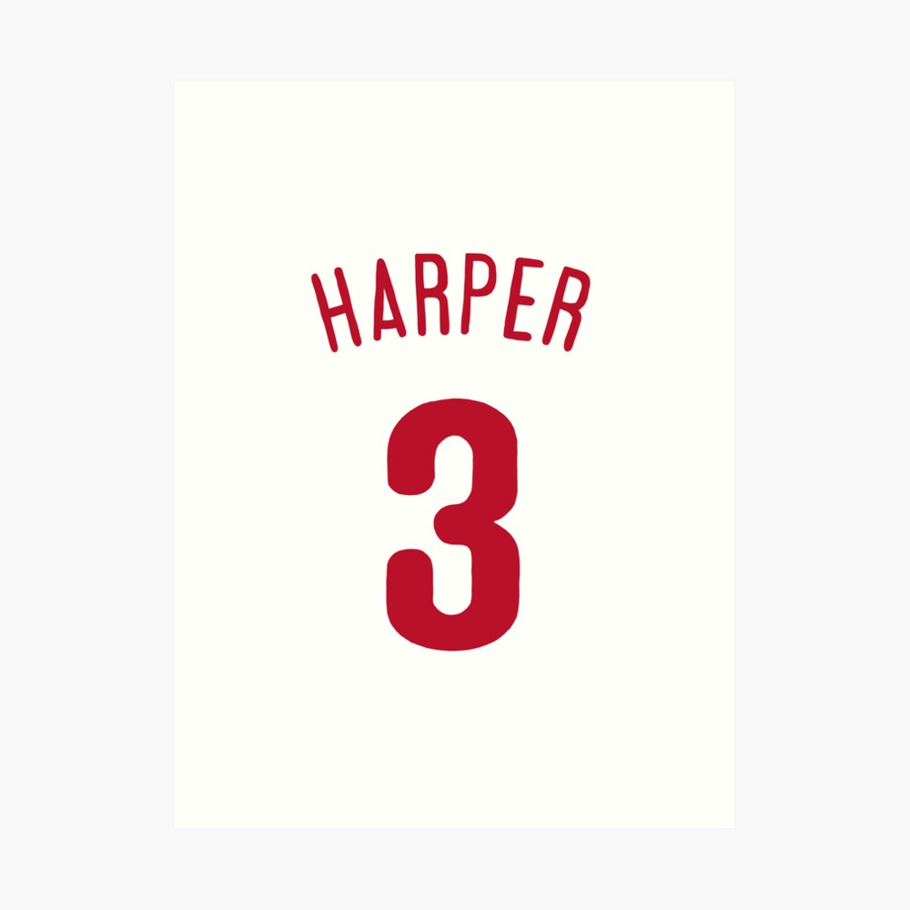 Bryce Harper Jersey Art Board Print for Sale by meganhoban Redbubble