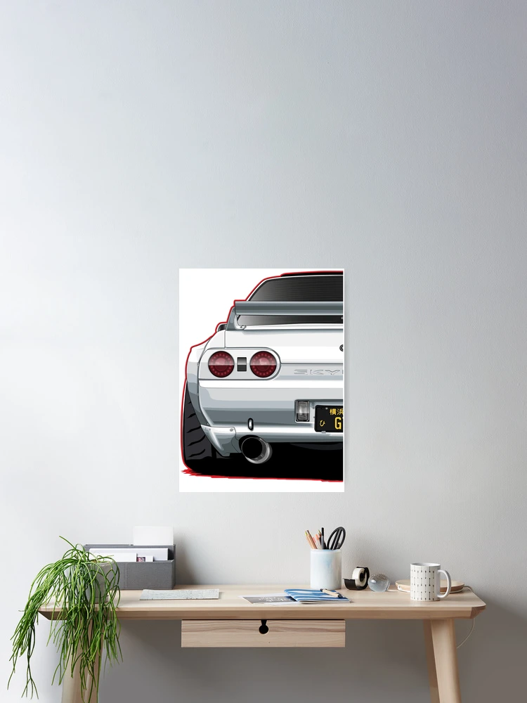 Thumbnail 2 of 3, Poster, GT-R R32 - Frame designed and sold by LpDesigns_.