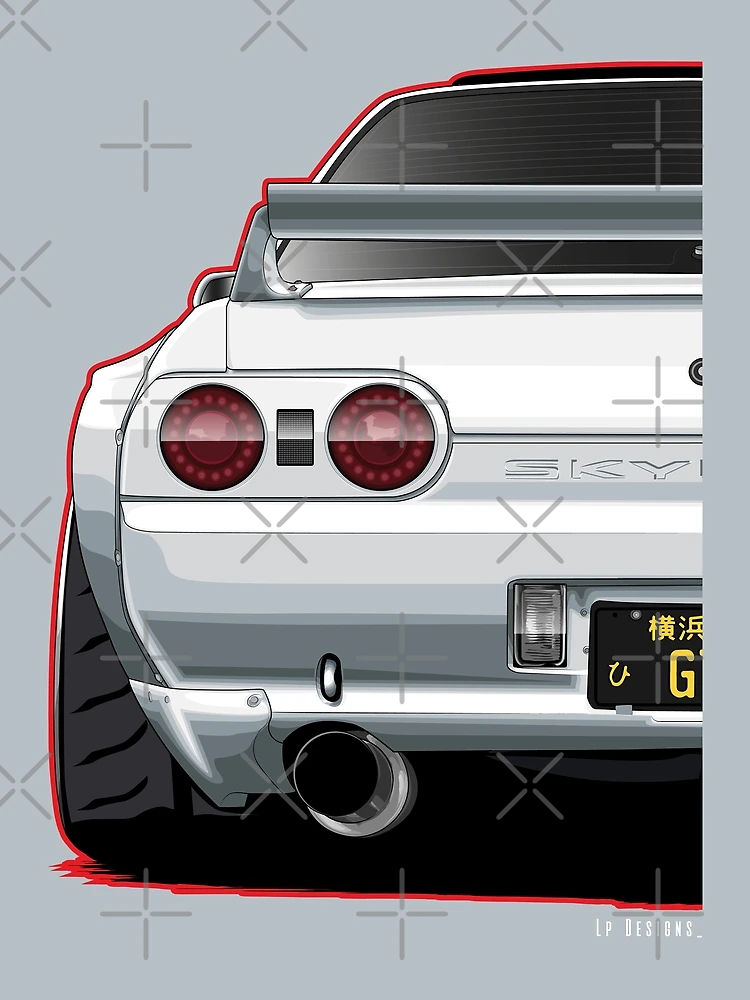 Thumbnail 3 of 3, Scarf, GT-R R32 - Frame designed and sold by LpDesigns_.