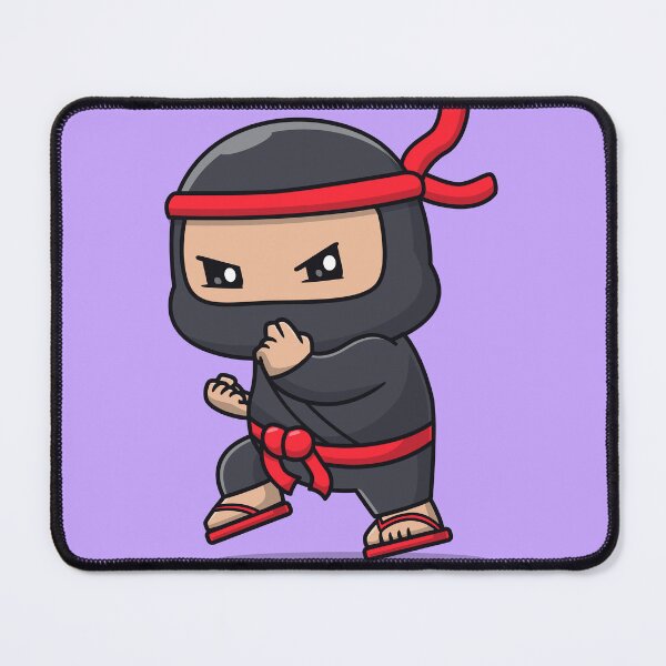 Item preview, Ninja Attack Pose Cartoon designed and sold by hjian8219.