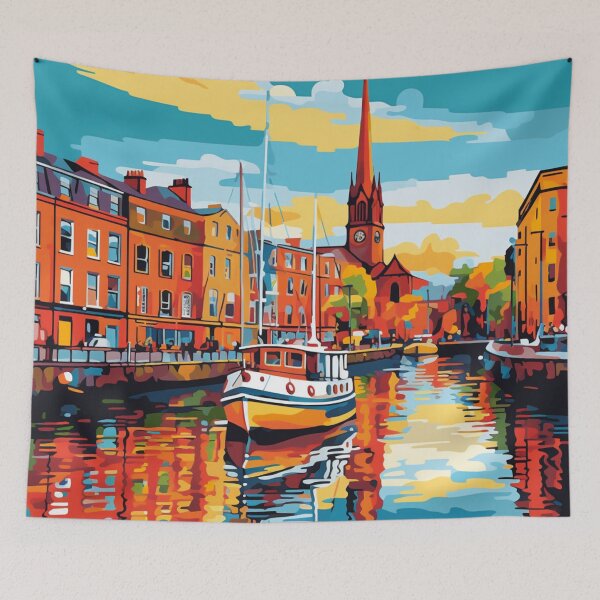 Item preview, A Pop Art Travel Print of Dublin - Ireland designed and sold by StudioRedKoala.