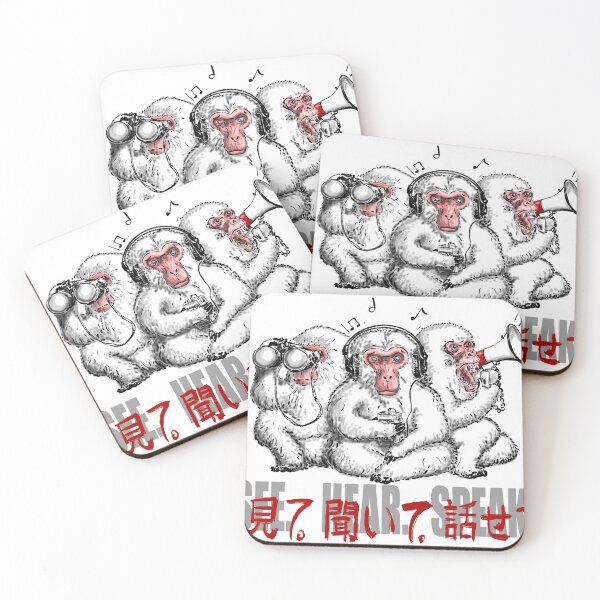 Item preview, 3 Monkeys: SEE. HEAR. SPEAK. (Kanji) designed and sold by Odd-vaark.