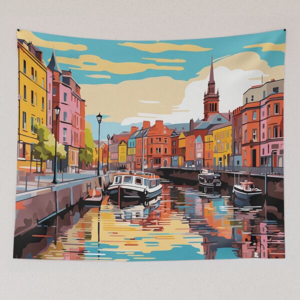 Item preview, A Pop Art Travel Print of Dublin - Ireland designed and sold by StudioRedKoala.