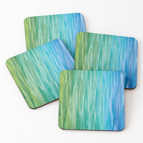 Item preview, Green Turquoise Blue Vertical Seas designed and sold by Alexandria Levin.