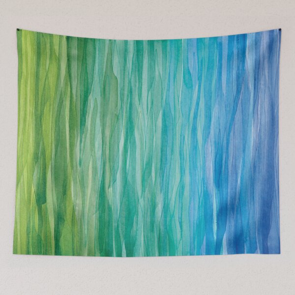 Item preview, Green Turquoise Blue Vertical Seas designed and sold by Alexandria Levin.