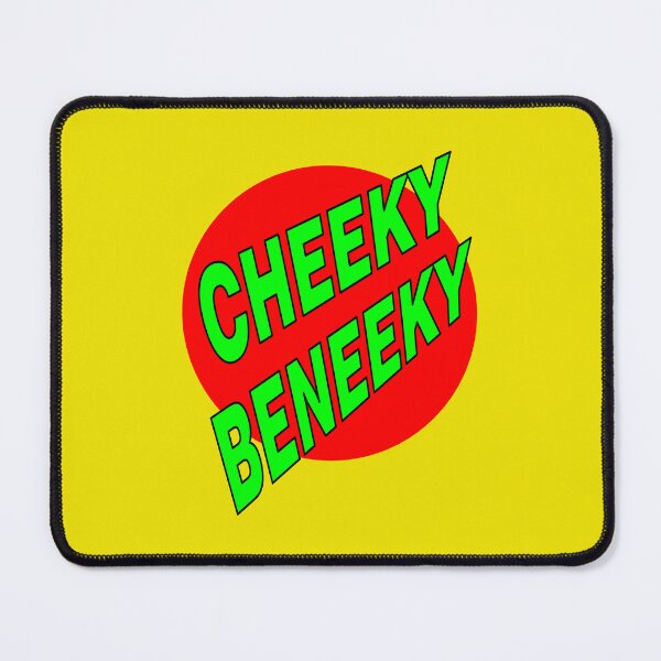 Item preview, Cheeky Beneeky, Green Bold Font on Red Circle designed and sold by AASparksDesigns.