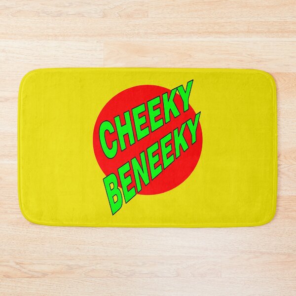 Item preview, Cheeky Beneeky, Green Bold Font on Red Circle designed and sold by AASparksDesigns.