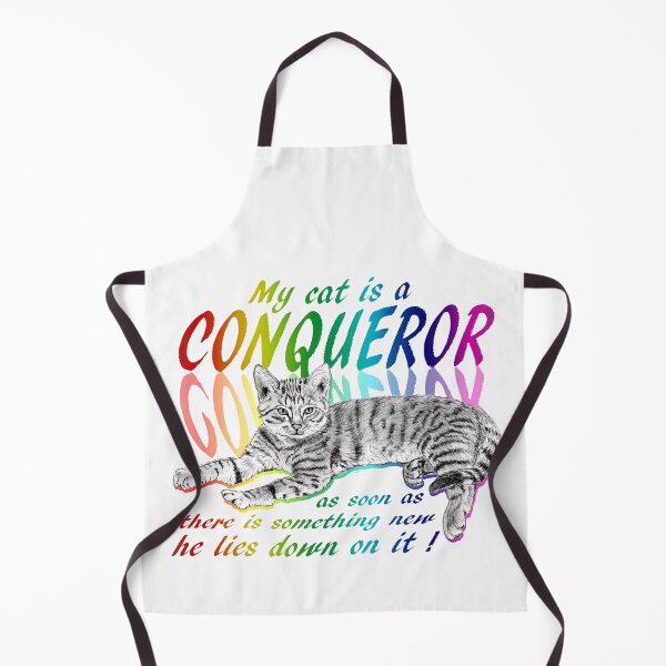 Item preview, Conquering cat - graphite version, rainbow colorized English text 1 designed and sold by SylvieG18.
