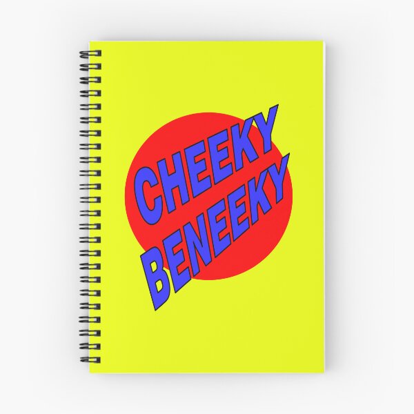 Item preview, Cheeky Beneeky, Blue Bold Font on Red Circle designed and sold by AASparksDesigns.