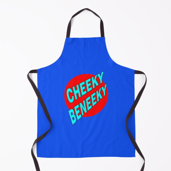 Item preview, Cheeky Beneeky, Light Blue Bold Font on Red Circle designed and sold by AASparksDesigns.
