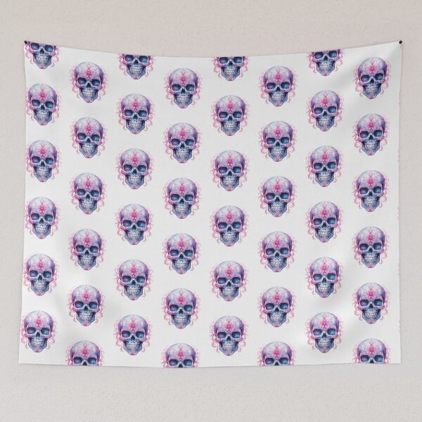 Item preview, Spooky Halloween Pink Skull designed and sold by ArtFromBeyond.