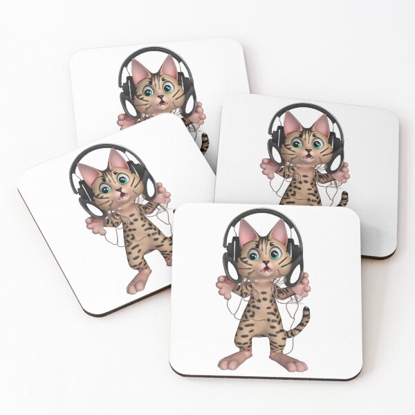Item preview, Cool cat listening to music designed and sold by Glamalt.