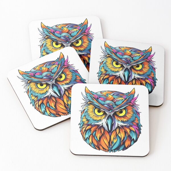Item preview, Colorful Owl Profile Vector Illustration designed and sold by eyestetix.
