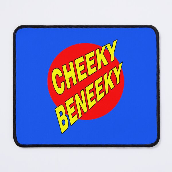 Item preview, Cheeky Beneeky, Yellow Bold Font on Red Circle designed and sold by AASparksDesigns.