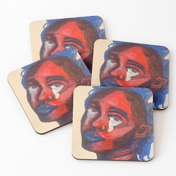 Item preview, Tearful Woman in Blue and Red #2 designed and sold by SMoneArt.