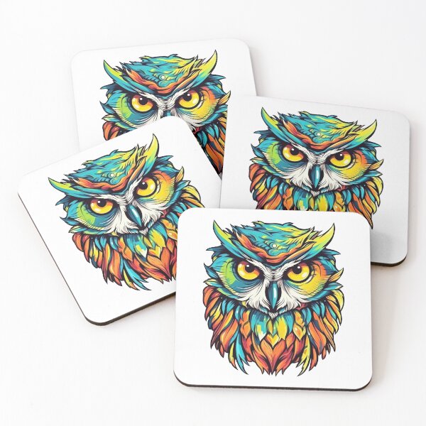 Item preview, Colorful Owl Profile Vector Illustration 2 designed and sold by eyestetix.