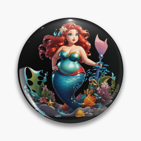 Item preview, Beautiful Plus Size Redhead Mermaid designed and sold by SirenasWorld.