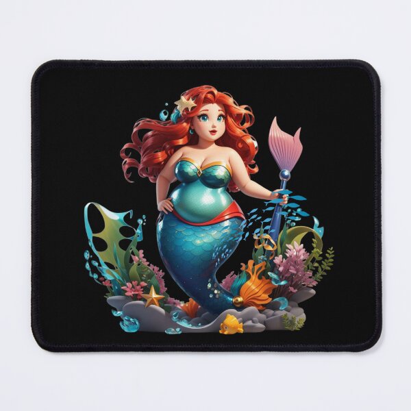 Item preview, Beautiful Plus Size Redhead Mermaid designed and sold by SirenasWorld.