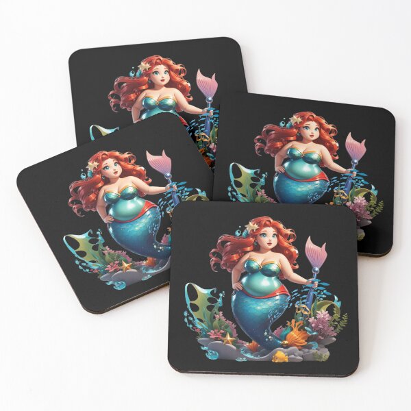 Item preview, Beautiful Plus Size Redhead Mermaid designed and sold by SirenasWorld.