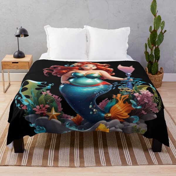 Item preview, Beautiful Plus Size Redhead Mermaid designed and sold by SirenasWorld.