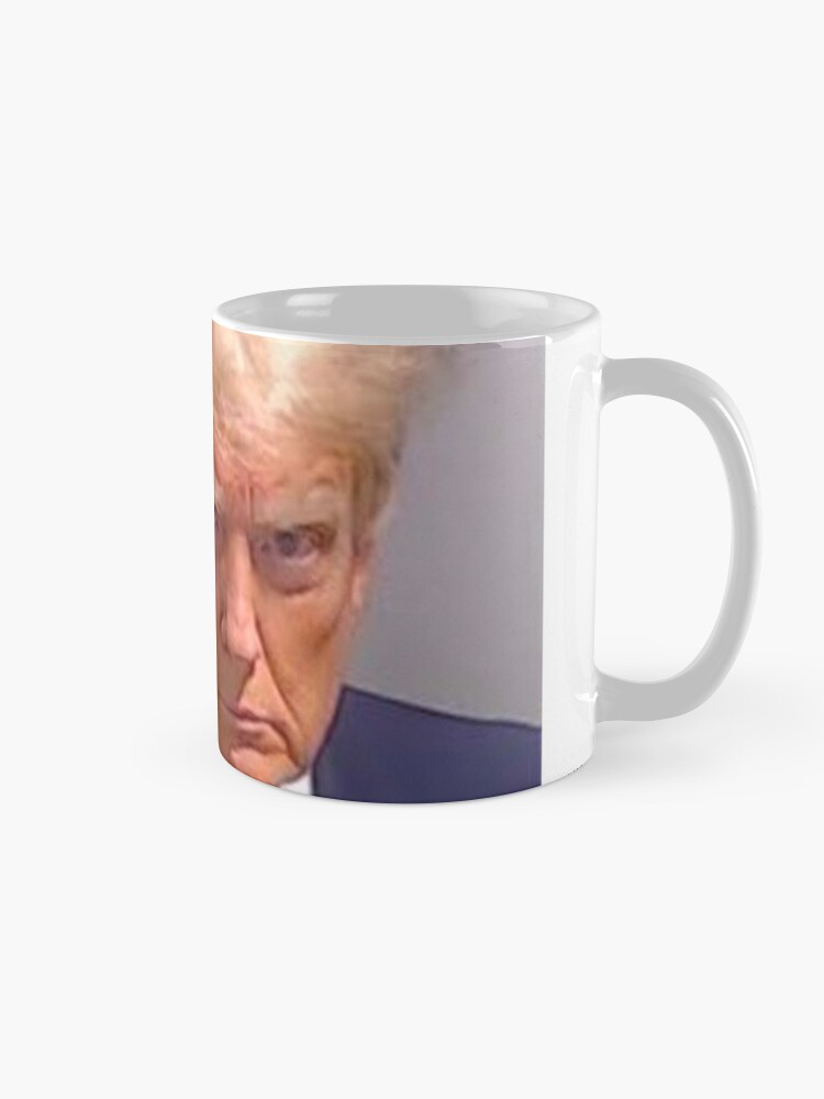 Trump Mugshot - 11 Ounce Coffee Mug - Trump 2023 Jail Mugshot - Coffee Cup  (WHITE)