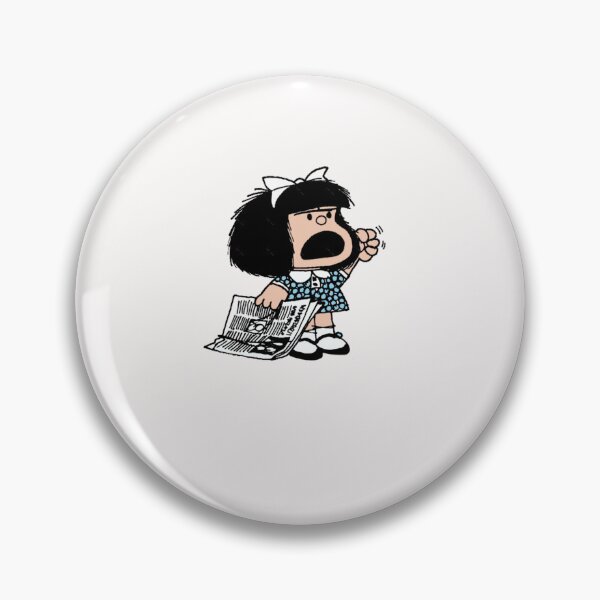 Item preview, Angry Mafalda with newspaper and fist raised cartoon quino argentina   designed and sold by GarfieldJacobs.