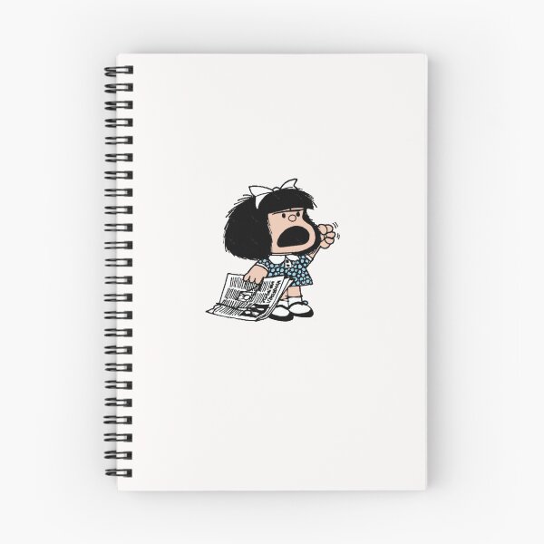 Item preview, Angry Mafalda with newspaper and fist raised cartoon quino argentina   designed and sold by GarfieldJacobs.