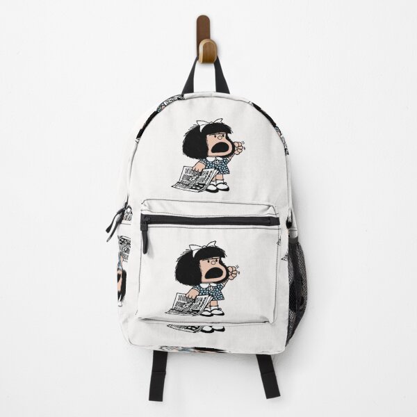 Item preview, Angry Mafalda with newspaper and fist raised cartoon quino argentina   designed and sold by GarfieldJacobs.