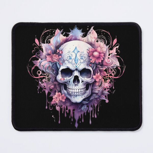 Item preview, Spooky Halloween Pink Skull designed and sold by ArtFromBeyond.