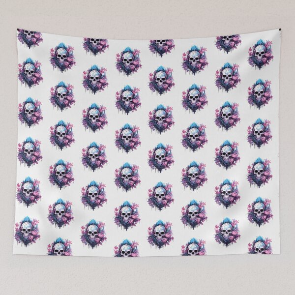 Item preview, Spooky Halloween Pink Skull designed and sold by ArtFromBeyond.