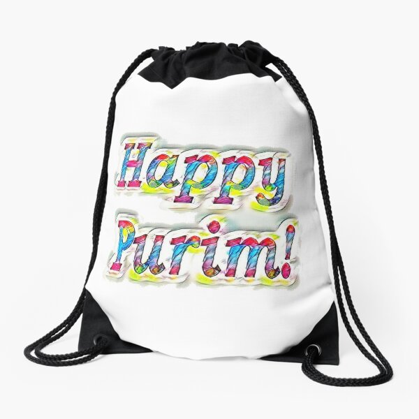 Happy Purim! Drawstring Bag