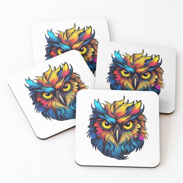 Item preview, Colorful Owl Profile Vector Illustration 4 designed and sold by eyestetix.