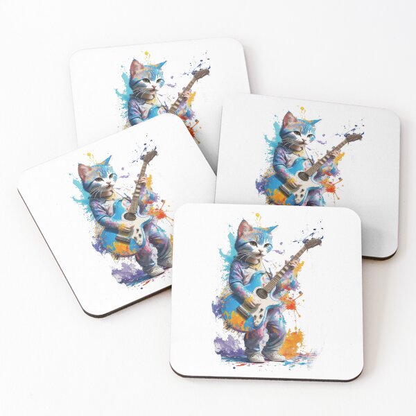 Item preview, Guitar playing pussy cat designed and sold by Glamalt.
