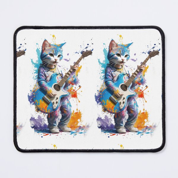 Item preview, Guitar playing pussy cat designed and sold by Glamalt.