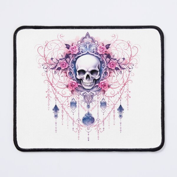 Item preview, Spooky Halloween Pink Skull designed and sold by ArtFromBeyond.