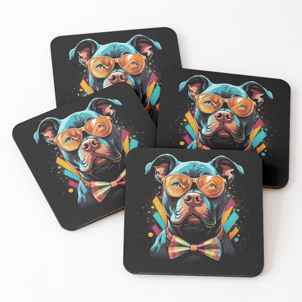 Item preview, Pit Bull Quirky with Glasses and Bow Tie designed and sold by eyestetix.