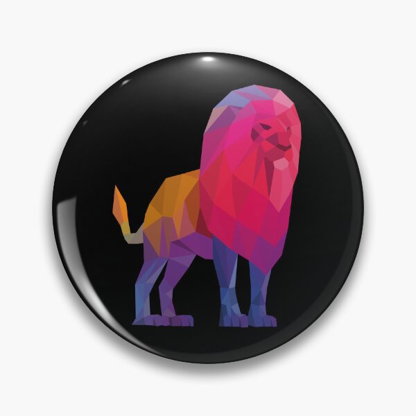 Item preview, Colorful Geometric Lion on Black designed and sold by shaldesign.