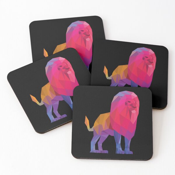 Item preview, Colorful Geometric Lion on Black designed and sold by shaldesign.