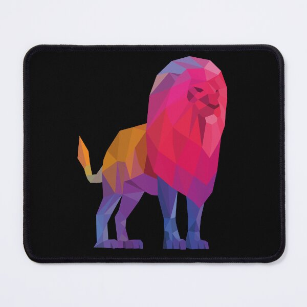 Item preview, Colorful Geometric Lion on Black designed and sold by shaldesign.