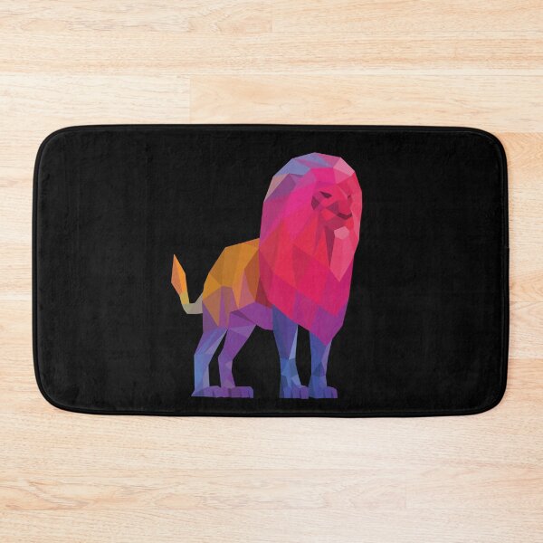 Item preview, Colorful Geometric Lion on Black designed and sold by shaldesign.