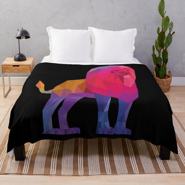 Item preview, Colorful Geometric Lion on Black designed and sold by shaldesign.