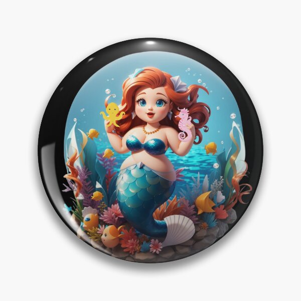 Item preview, Cute Little Plus Size Mermaid  designed and sold by SirenasWorld.