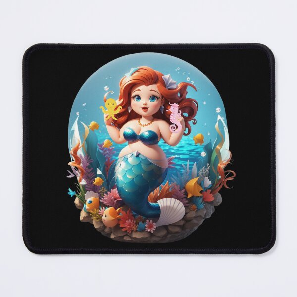 Item preview, Cute Little Plus Size Mermaid designed and sold by SirenasWorld.