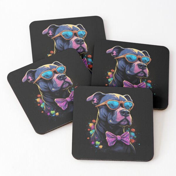 Item preview, Pit Bull Quirky with Glasses and Bow Tie 2 designed and sold by eyestetix.