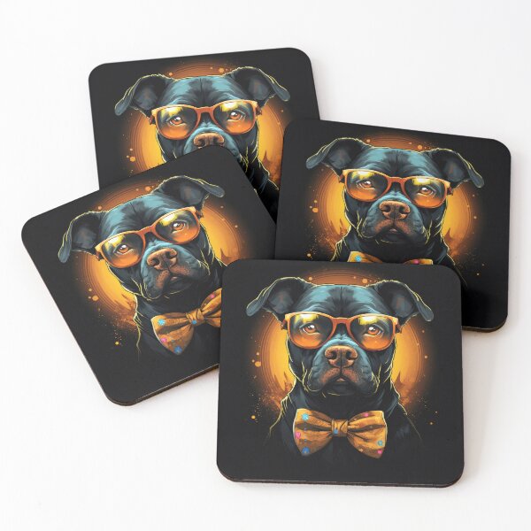 Item preview, Pit Bull Quirky with Glasses and Bow Tie 4 designed and sold by eyestetix.