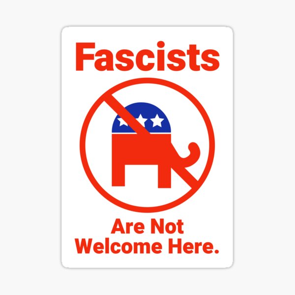 Vista previa del artículo con la obra «Los fascistas no son bienvenidos aquí.», diseñado y vendido por Rachel the Artist .