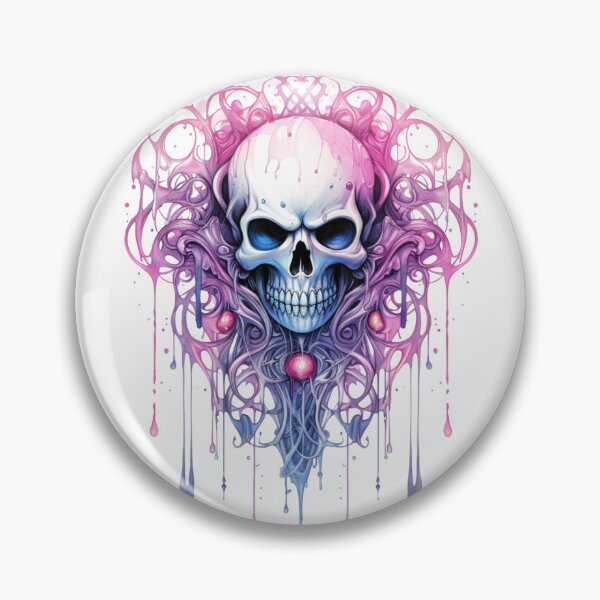 Item preview, Spooky Halloween Pink Skull designed and sold by ArtFromBeyond.