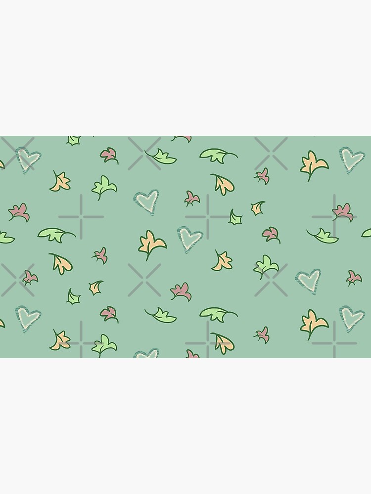 Thumbnail 6 of 6, Pet Bandana, HEARTSTOPPER: Leaves and Hearts designed and sold by GammarayPrints.