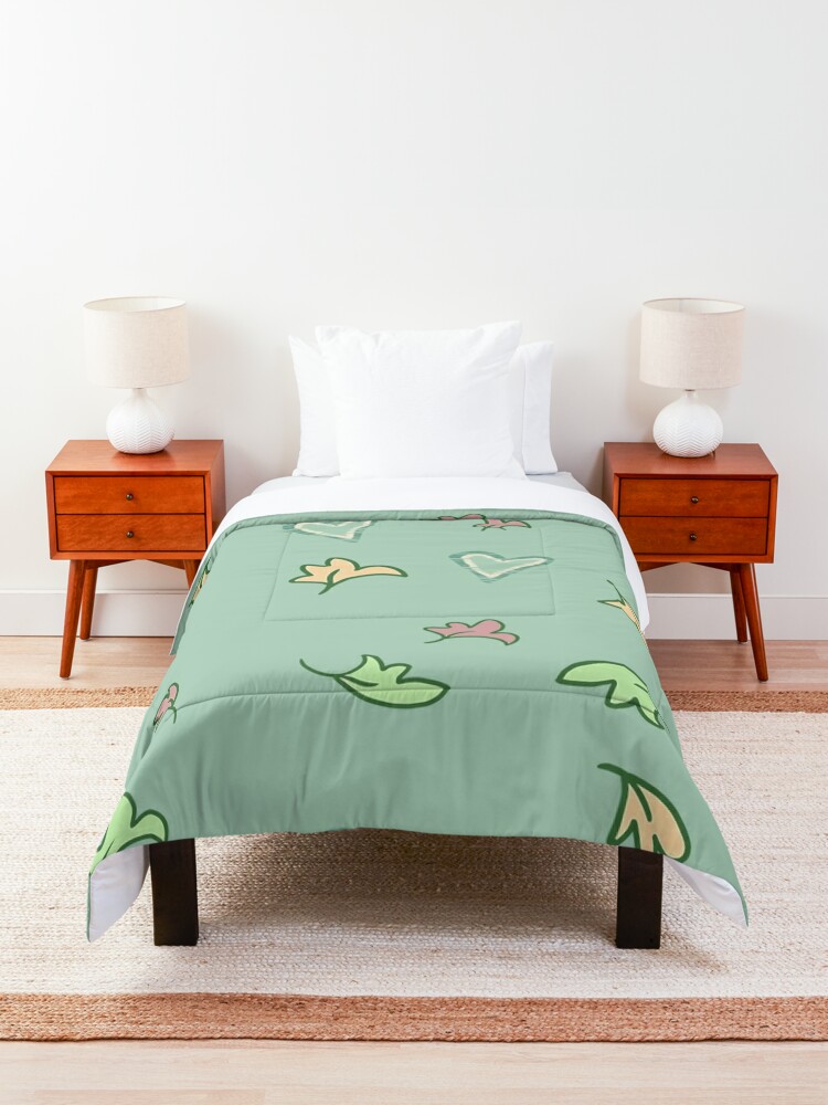 Comforter, HEARTSTOPPER: Leaves and Hearts designed and sold by GammarayPrints